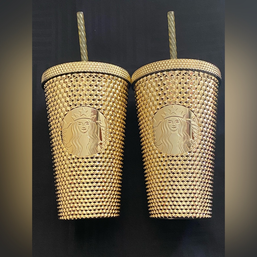 Starbucks Gold Textured Tumblers